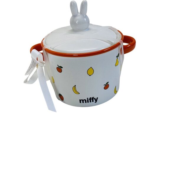 Miffy Ceramic Soup Pot With Lid & Handles Halloween Fall - Picture 3 of 5